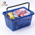 New style chain stores plastic handle shopping basket