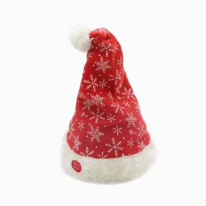 Christmas Hat Decorated With Snowflakes
