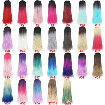 Wholesale Senegalese Crochet Twist Braid Hair Ombre Box Braid Crotchet Synthetic Braiding Hair Extension  For Woman Hair
