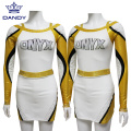 Prilagođene žute i bijele uniforme navijačica
