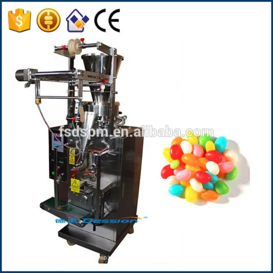 Small vertical automatic granules rainbow candy packaging machinery supplier