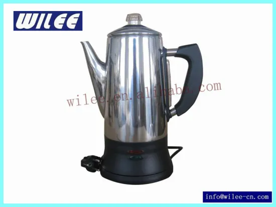 With Water Gauge Stainless Steel Electric Percolator
