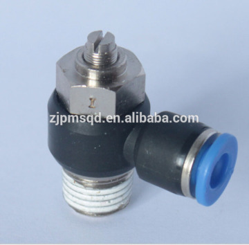 Speed controller pneumatic air tubing quick fitting one touch pu connect fitting push in fitting connector