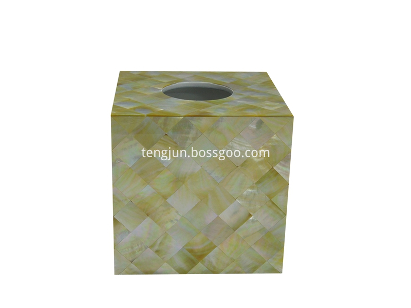 golden mother of pearl tissue box