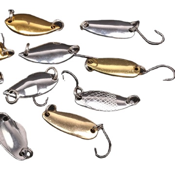 Gold or Silver 12-Piece Spoon Lure Set with Hook for Mackerel Fishing