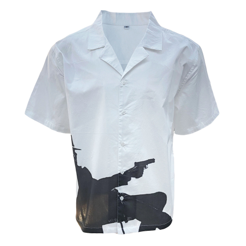 طباعة مخصصة القميص غير الرسمي للرجال القطن الناعم