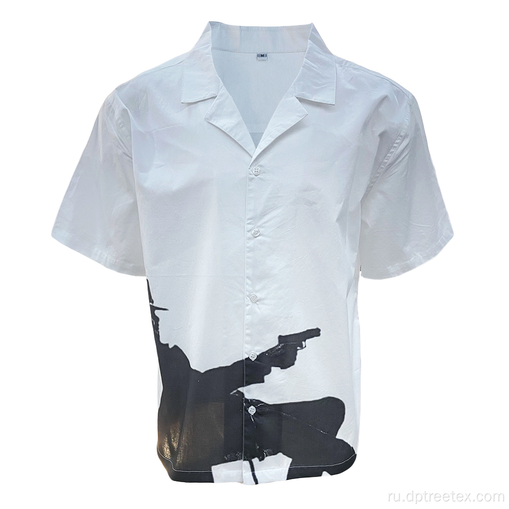 Индивидуальная печать мягкая хлопковая летняя повседневная рубашка