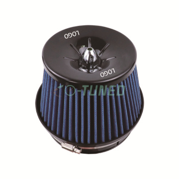 3 Inch Replacement Air Intake Filter - Dual Funnel High Flow Cold Air Filter for Cars