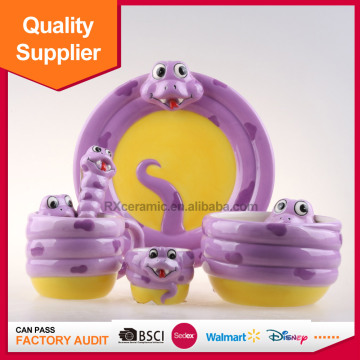 Hot sale good quality promotional kids animal ceramic dinnerware