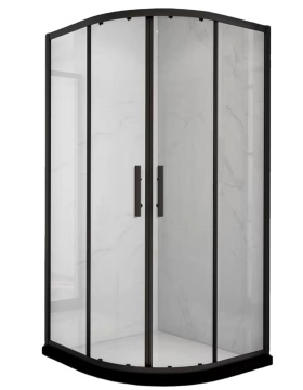 Black Frame Stainless Steel Luxury Bathroom Tempered Glass Shower Enclosure