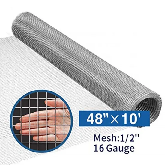 Factory Direct 28 Gauge 1/2 Inch x1mx20m Galvanized Welded Wire Mesh Roll