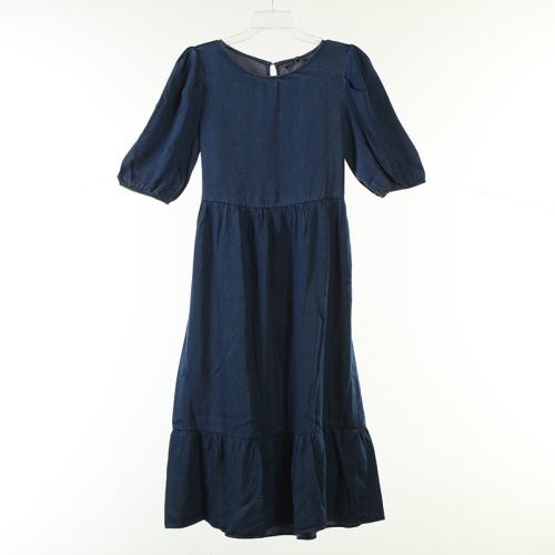 Tencel Garment Wash Long Dress