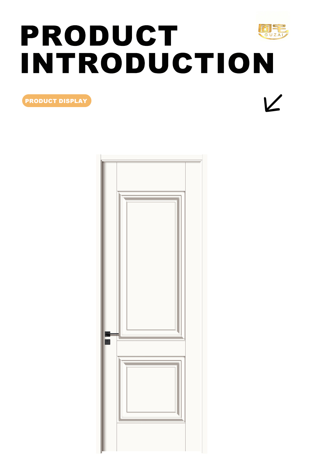 Pure White Molded Timber Interior Door X