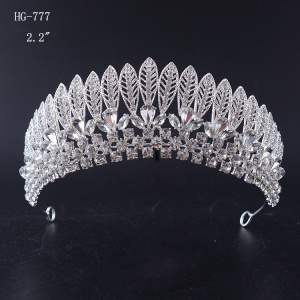 Fashion Leaves Crystal Crown Bridal Headpieces