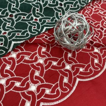 Fantastic Circle Cotton Eyelet Scallop Embroidery Fabric