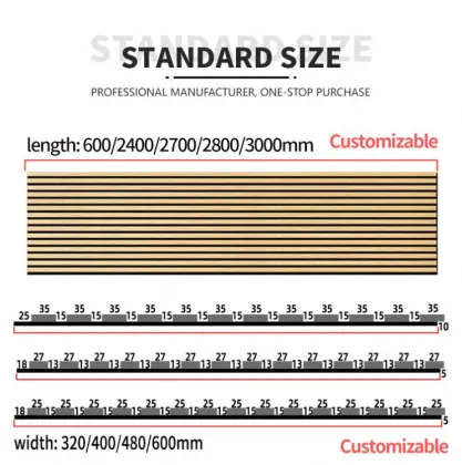 Wood and Polyester Acoustical Wall Decor Soundproof Board