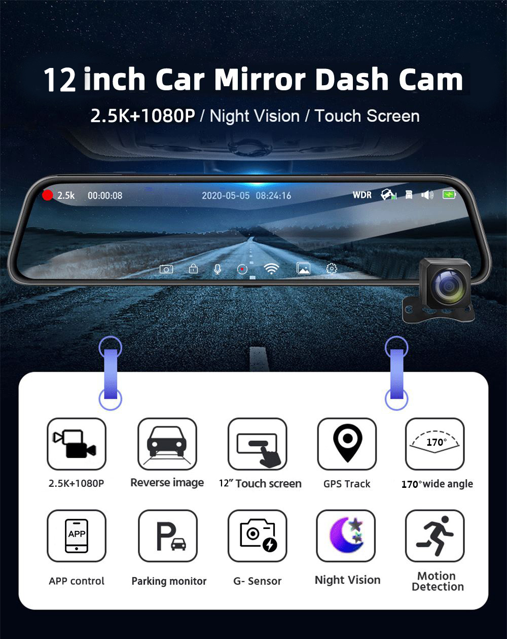  Mirror Dash Cam