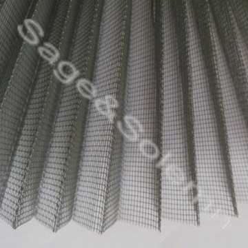 Top Quality PET Material Pleated/Plisse Fly Screen, Plise/Pileli Sineklik