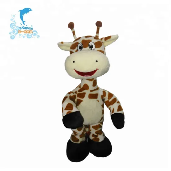Soft brown mini plush stuffed dancing milking cow