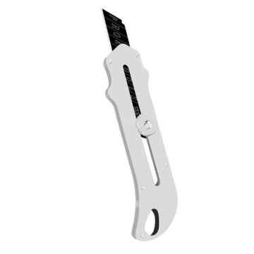 High-Quality Stainless Steel Handle Utility Knife with Black Carbon Steel Blade and Pocket Knife Cutter