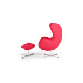 Replica designer egg shaped chair with ottoman