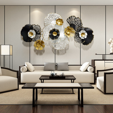 Hollow Gold Metal Wall Hanging Decor for Living Room and Cafe