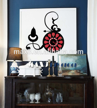 Original brand Black with Red classical wall sticker clocks home decor diy art clock home decorations
