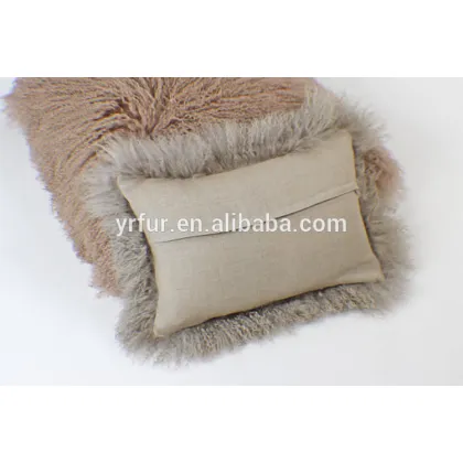 YR906 Cheap Wholesale Fur Pillows/Tibet Sheep Fur Pillows