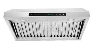Square 36inch range hood baffle filter electronic control w