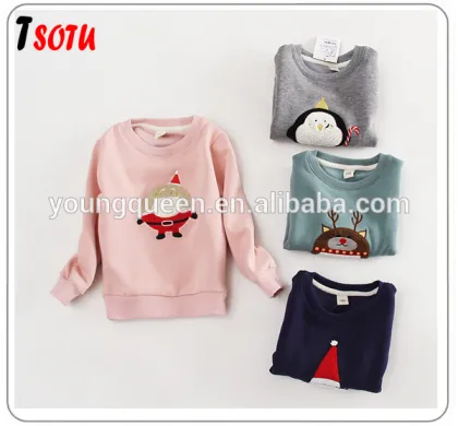 NZ62 Korean kid all-match long sleeved sweater cartoon new small christmas sweater