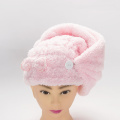 Microfiber Long Plush Coral Fleece Secagem de Cabelo Turbante