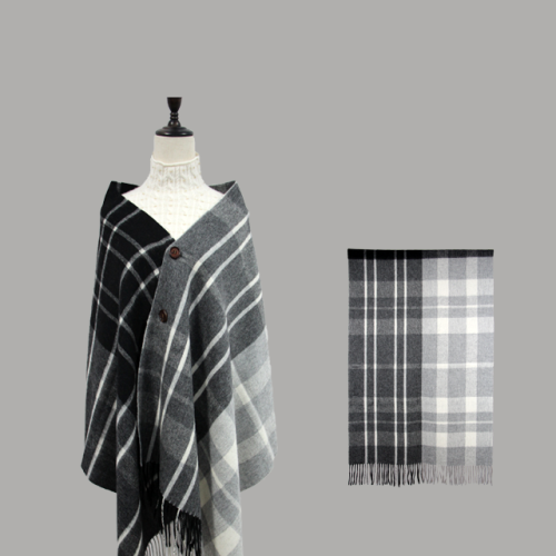 Soft Pure Wool Classic Check Winter Lady Pashmina