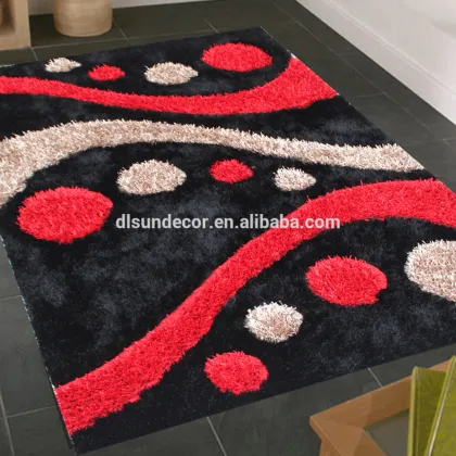china red circle pattern carpet tiles