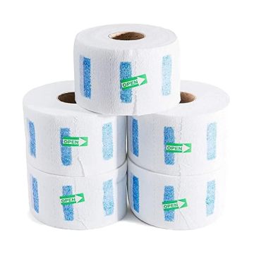 Barber Biodegradable White Neck Band Strips - Eco-Friendly Salon Accessory