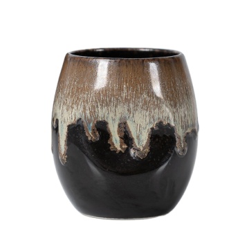 Customized Colorful Vintage Pottery Coffee Mug with Gradient Glaze