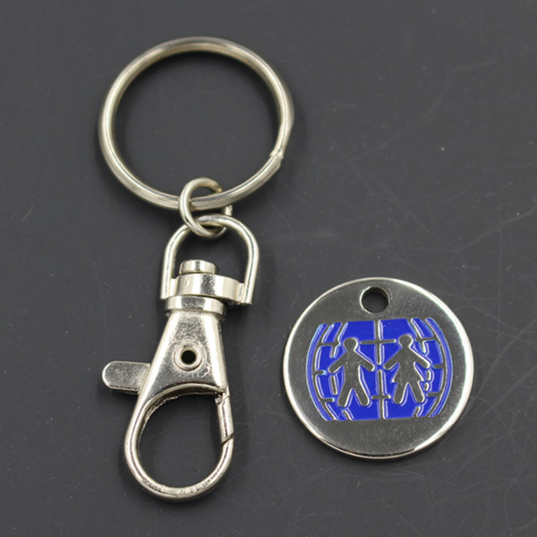 Promotion Custom Metal Trolley Coin Keychain