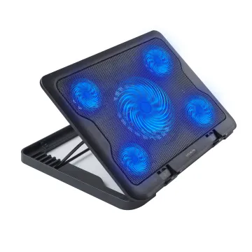 Portable Folding Adjustable Notebook Cooler with 5 Fan USB Cooling System for Laptop and CPU