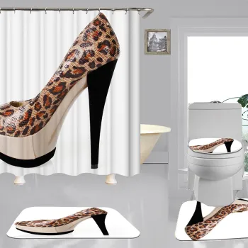 3D Digital Printed Waterproof Shower Curtain - High Heels Series