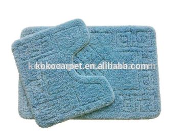 solid color toilet 2 pcs set microfiber bath door mat