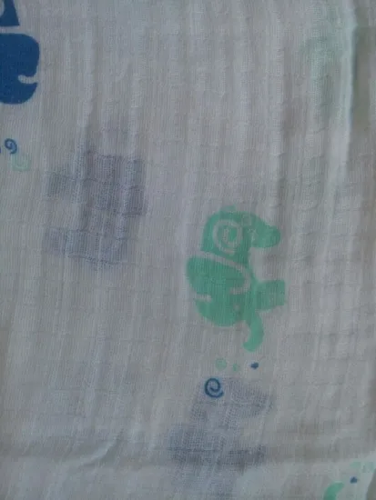 combed cotton muslin fabric printed double gauze fabric for baby