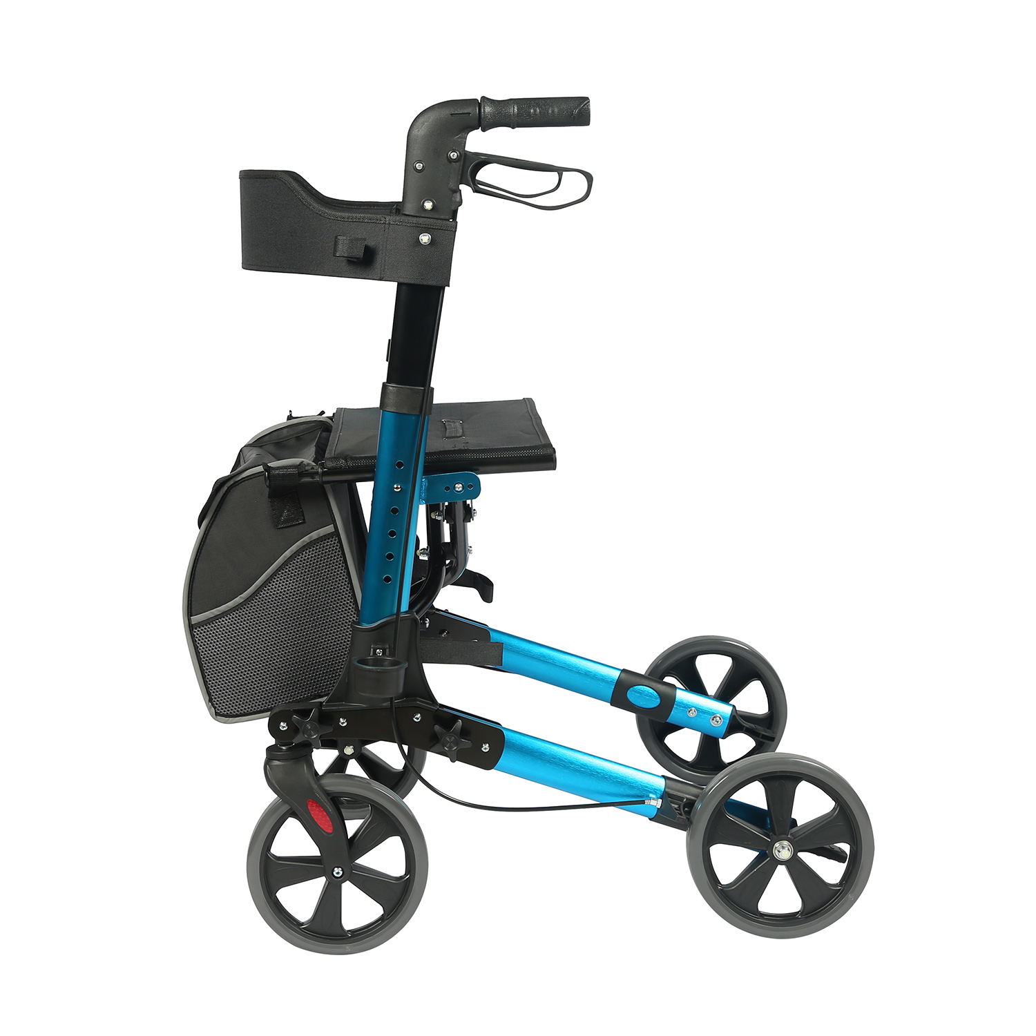 Rollator pliant en aluminium 4 roues avec siège