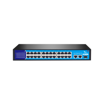 High Power 24+2+1 Port 100 Gigabit PoE Switches with Efficient Heat Dissipation for Home Networks