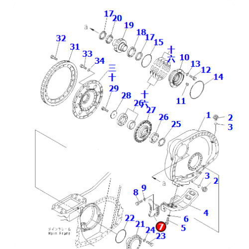 Bulldozer D375A-5 Seal 195-30-68280