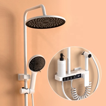 Wall Mounted Brass Tap Shower Set - Luxury Rainfall Faucet Kit