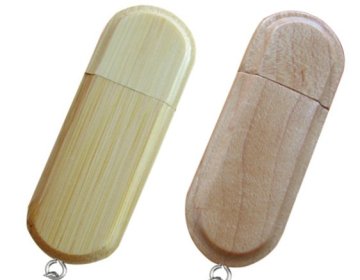 Oem Mini Eco - Friendly 2gb, 4gb, 8gb Notebook Wooden Usb Flash Drive Memory Stick
