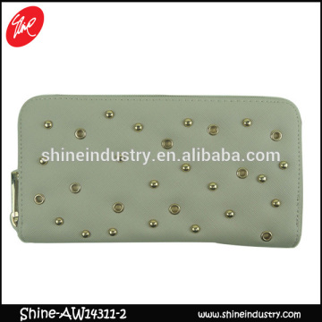 2015 fashion leather rivet woman handbag