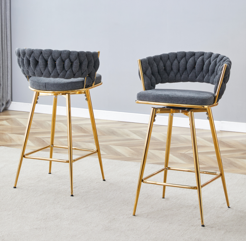 Swivel Bar Stools with Comfortable Cushions