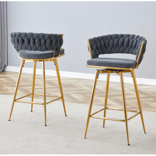 Swivel Bar Stools with Comfortable Cushions