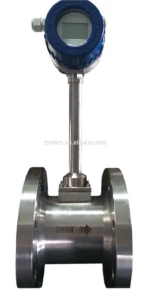 Flow meter for vortex flowmeter