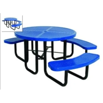 Round Picnic Table - Punched Net, Zinc Spraying and Powder Coated